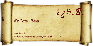 Ács Bea névjegykártya